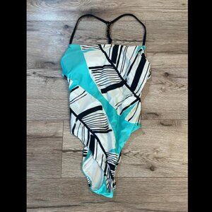 Trina Turk Sz 8 Copacabana High-Leg Maillot One Piece